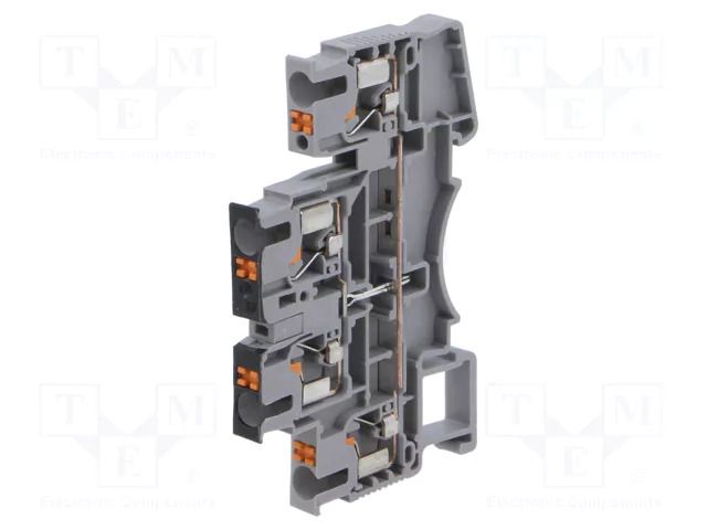 Splice terminal: rail; DSKK; for DIN rail mounting; spring clamp DEGSON ELECTRONICS DSKK2.5-PV-01P-11
