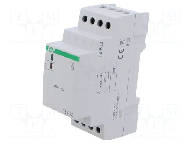Level monitoring relay; conductive fluid level; 230VAC; NO / NC F&F PZ-828B