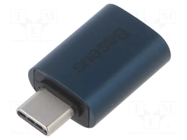 Adapter; USB 3.2 Gen 2; USB A socket,USB C plug; blue BASEUS ZJJQ000003
