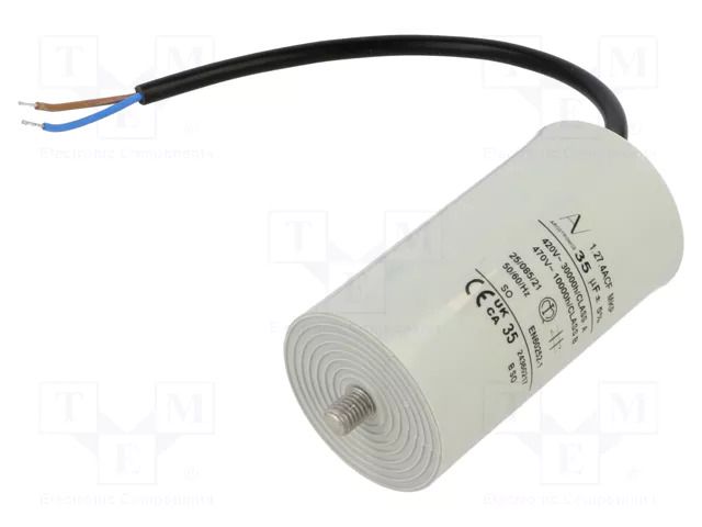 Capacitor: polypropylene; motors, run; 35uF; 470VAC; Ø50x120mm KEMET C274ACF5350LF0J
