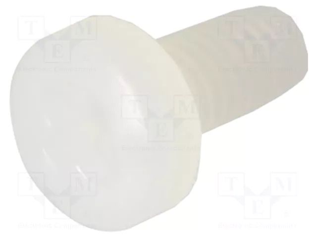 Screw; M3x6; 0.5; Head: cheese head; Phillips; polyamide; natural ESSENTRA ESS-10397336