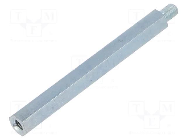 Screwed spacer sleeve; 70mm; hexagonal; steel ALUTRONIC DI647/70