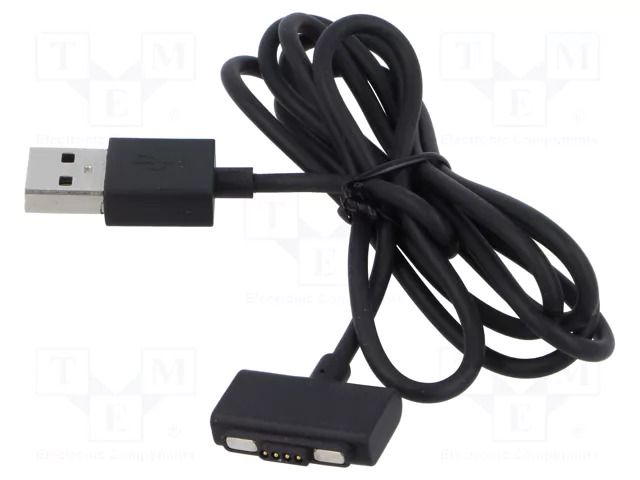 Connector 4 Pos Pogo, Female Cable Assy to USB-A EDAC 687K0412A501100