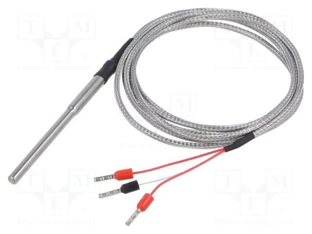 Sensor: temperature; Pt100; Working part len: 80mm; Probe dia: 4mm F&F RT-56