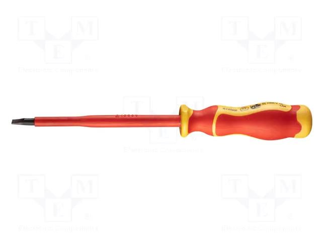 Screwdriver; insulated,slim; slot; 5.5x1mm; Blade length: 125mm NEO TOOLS NEO-04-133