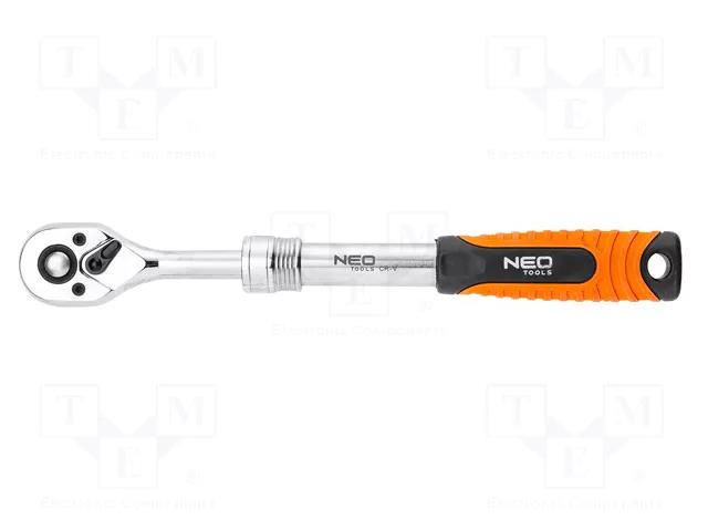 Rattle; 1/2"; telescopic; 305÷445mm; Teeth: 72 NEO TOOLS NEO-08-515