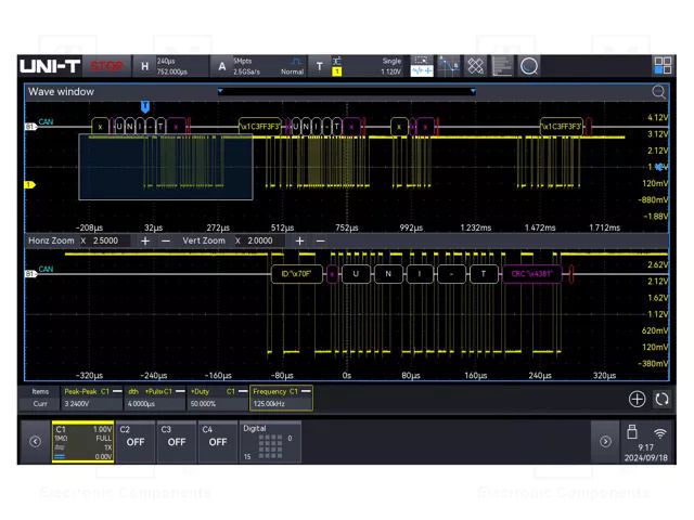Test acces: expansion option; for oscilloscopes UNI-T MSO3000X-AUTO