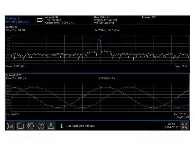 Expansion option; Additional functions: I/Q signals analyzer UNI-T UTS3000A-I/Q