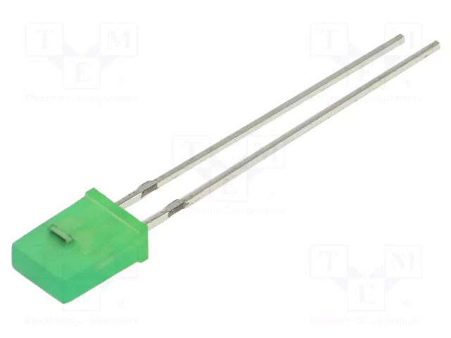 LED; green; rectangular; 7x5x2mm; bipolar; 100mcd; 100°; Front: flat OPTOSUPPLY OSPPD27AA4A-220V