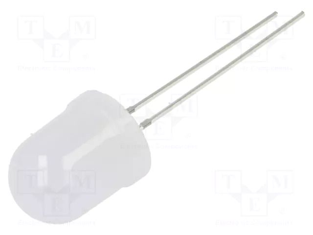 LED; white; 10mm; 5800mcd; 30°; Front: convex; 5.5÷20VDC; -30÷85°C OPTOSUPPLY OSW4DKA132ACRLED14