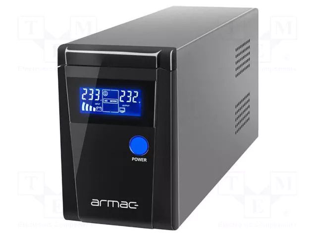 Power supply: UPS; 390W; 650VA; 195÷255V; 305x85x141mm; 7Ah; 6h ARMAC O/650E/PSW