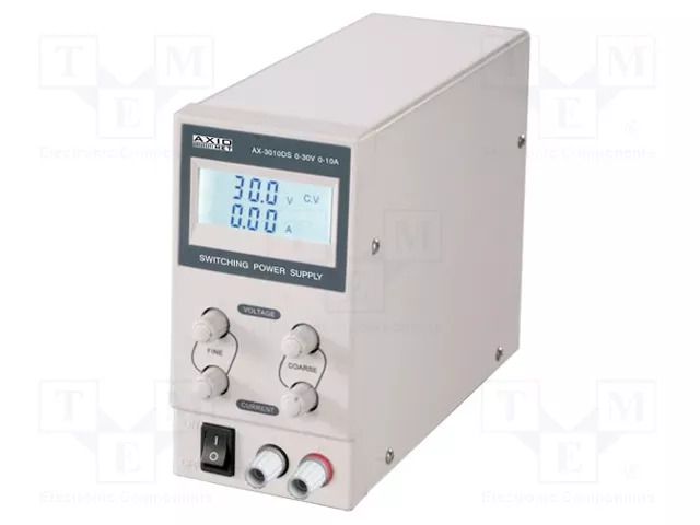 Power supply: laboratory; switching,single-channel; 0÷30VDC AXIOMET AX-3010DS