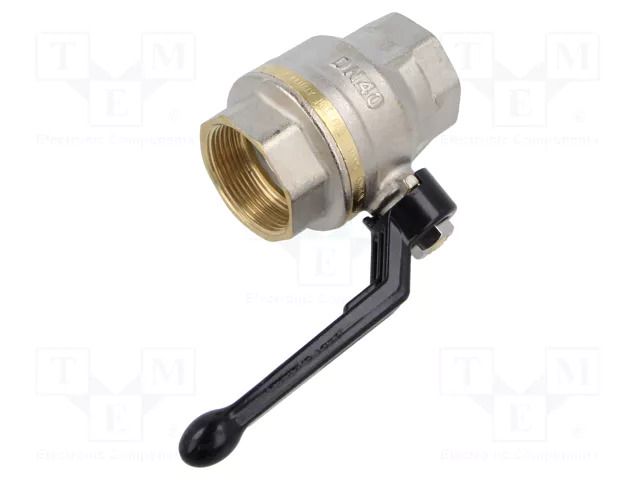Ball valve; max.25bar; nickel plated brass; -15÷90°C PNEUMAT 334.08-EF