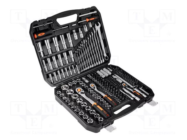 Wrench-set; 6-angles,socket spanner; Mounting: 1/2",1/4",3/8" NEO TOOLS NEO-10-076