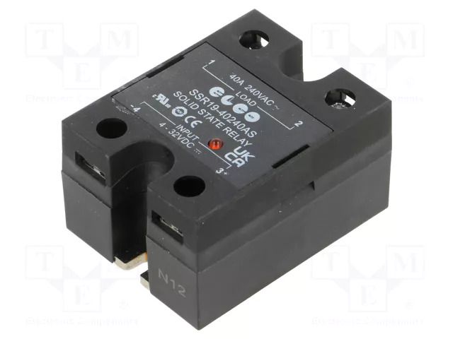 Relay: solid state; Ucntrl: 4÷32VDC; 40A; 48÷280VAC; SSR19; 1-phase ELCO SRL SSR19-40240AS