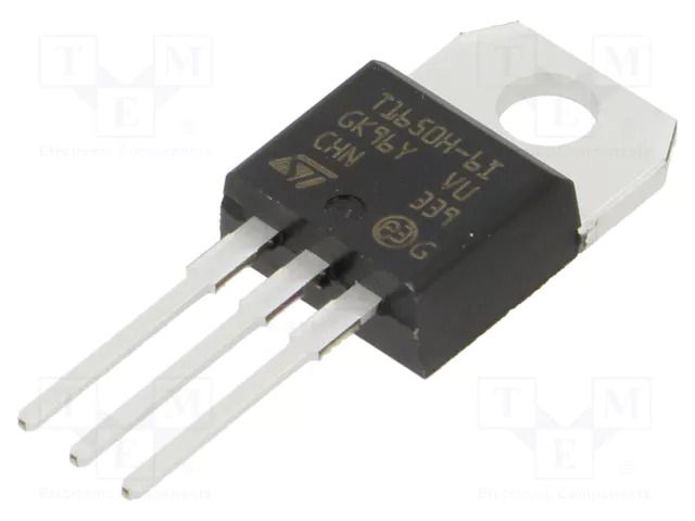 Triac; 600V; 16A; D2PAK; Igt: 50mA; Ifsm: 168A; high temperature STMicroelectronics T1650H-6I