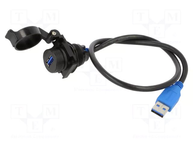 Cables Composite access point USB3.2 Gen1 jam nut panel moun AMPHENOL USB3APSCC7205A
