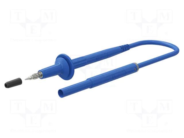 Test lead; 10A; banana plug 4mm,both sides; Urated: 1kV; Len: 1.5m STÄUBLI SAPK-4N-T05-15023