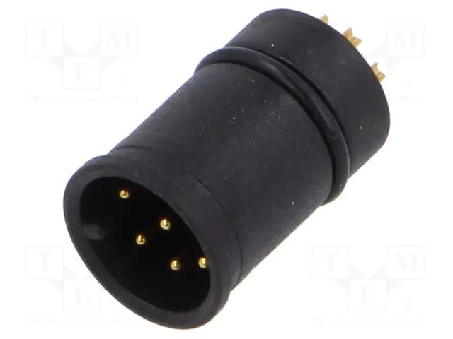 Connector: M12; contact insert; male; 2A; 30V; PIN: 8; IP67 LUTRONIC 1239-08-T0CB