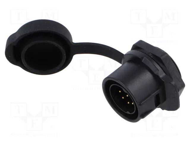 Connector: circular; socket; male; 02; 5A; 250V; PIN: 9; IP67; plastic LUTRONIC 2630-09-T22-CB-100