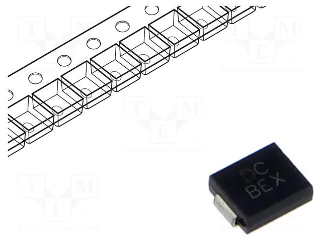 Diode: TVS; 1.5kW; 24.4V; 42.2A; bidirectional; SMC; reel,tape DC COMPONENTS SMCJ22CA-DC