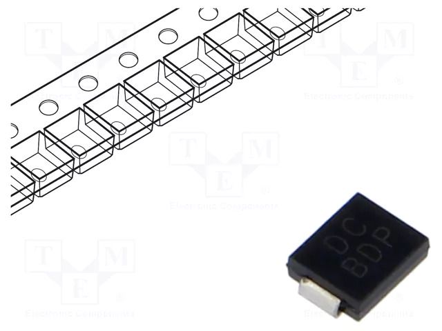 Diode: TVS; 1.5kW; 8.33V; 116.3A; bidirectional; SMC; reel,tape DC COMPONENTS SMCJ7.5CA-DC