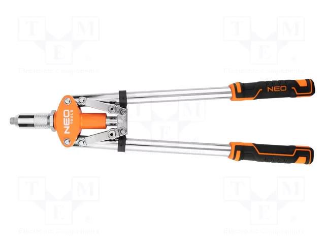 Kit: hand riveting press; for aluminium and steel snap rivets NEO TOOLS NEO-18-106-1