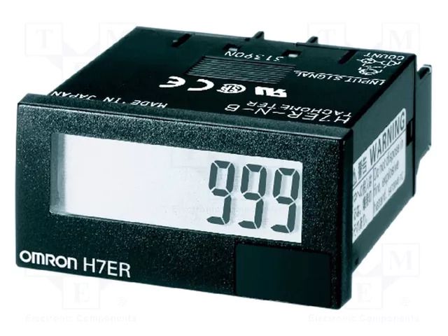 Counter: electronical; LCD; speed; 9999; IP66 (from the front) OMRON H7ER-NV-B