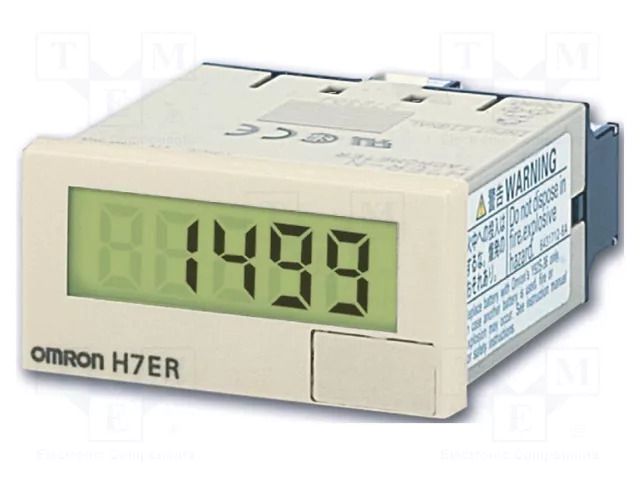 Counter: electronical; LCD; speed; 99999; IP66 (from the front) OMRON H7ER-NV1-H