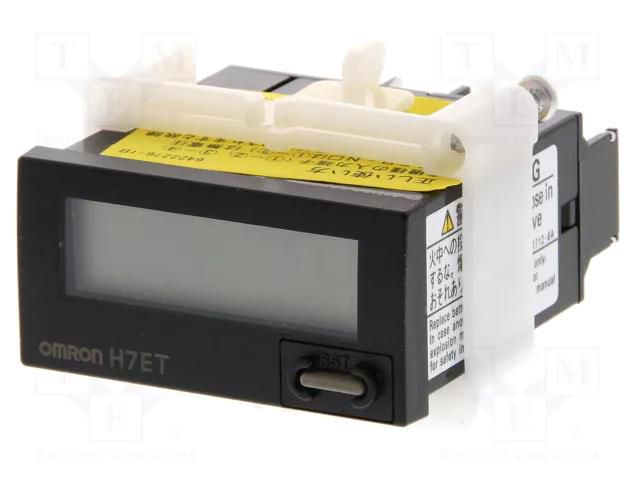 Counter: electronical; with access lock; working time; LCD OMRON H7ET-N1-B
