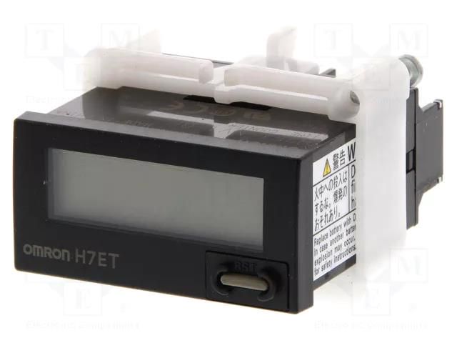 Counter: electronical; with access lock; working time; LCD OMRON H7ET-NFV1-B