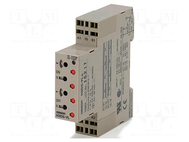 Timer; 0,1s÷12h; SPDT; 250VAC/5A; Usup: 24÷230VAC; 24÷48VDC OMRON H3DS-FLC