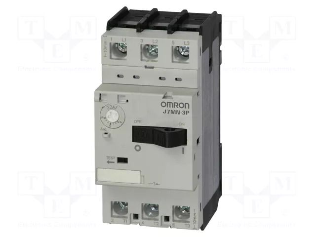 Motor breaker; 0.75kW; 200÷440VAC; for DIN rail mounting; IP20 OMRON J7MN-3P-2E5