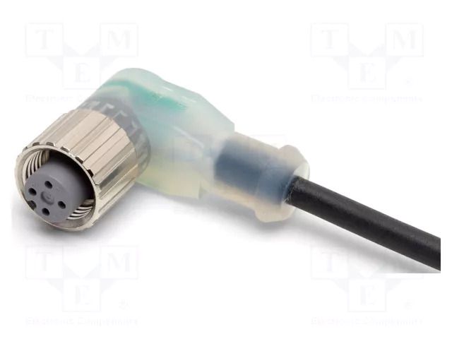 Cable: for sensors/automation; M12; PIN: 4; angled; 5m; PVC; female OMRON XS2FM12PVC4A5MPLED