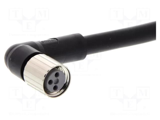 Cable: for sensors/automation; M8; PIN: 3; angled; 10m; PVC; female OMRON XS3FM8PVC3A10M