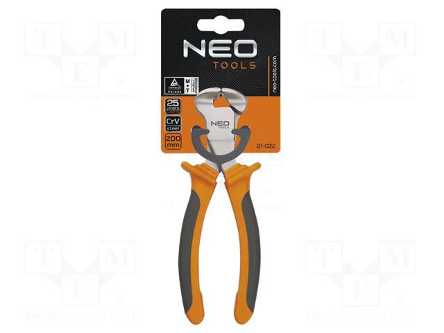 Pliers; end,cutting; ergonomic two-component handles; 200mm NEO TOOLS NEO-01-022
