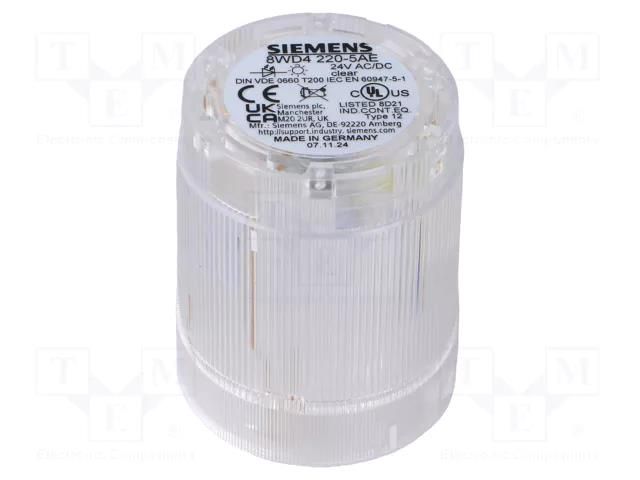 Module: light signaller; transparent; LED; 24VDC; 24VAC SIEMENS 8WD4220-5AE