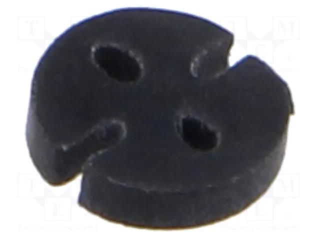 Spacer sleeve; LED; Øout: 3.9mm; ØLED: 3mm; L: 5mm; black; PVC; metric BIVAR ELM5-5MM
