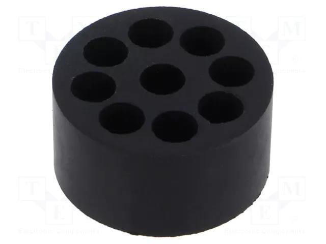 Insert for gland; 7mm; M40; IP68; NBR caoutchouc; Holes no: 9 HELUKABEL HELU-905791