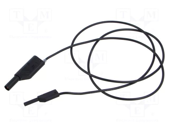 Test lead; 10A; insulated; Urated: 1kV; Len: 1m; black HIRSCHMANN T&M MALSWS2-4100/1SW