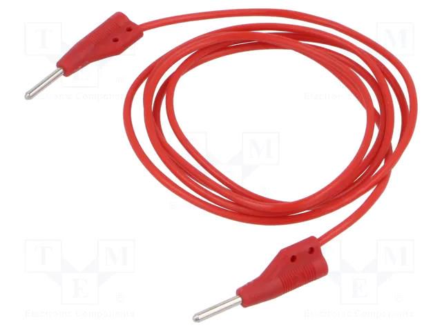 Test lead; 60VDC; 30VAC; 6A; banana plug with axial socket 2mm HIRSCHMANN T&M MVL2/100RT