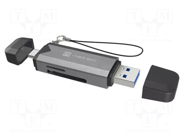 Card reader: memory; USB A plug,USB C plug; OTG,USB 3.1; 5Gbps NATEC NCZ-2262