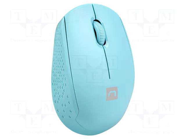 Mouse; blue; USB A; wireless,optical; No.of butt: 3; 10m NATEC NMY-2001