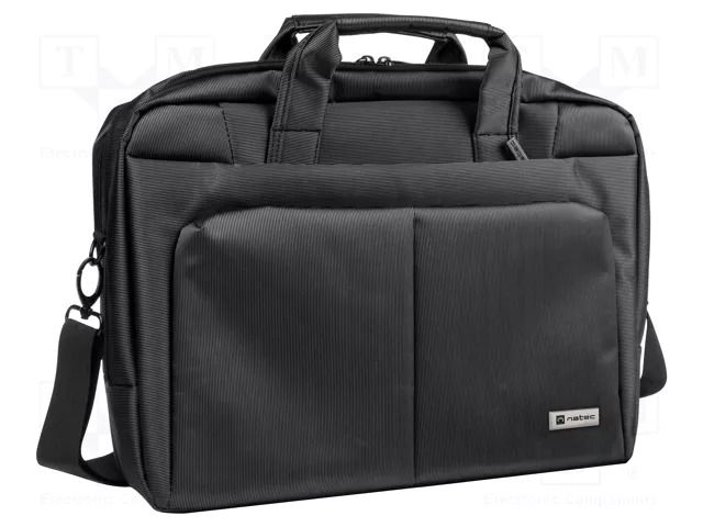 Laptop bag; black; polyester; Usable dim: 365x40x245mm; 14.1" NATEC NTO-0814