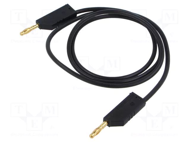 Test lead; 60VDC; 30VAC; 32A; Len: 1m; black; Cond.cross sec: 2.5mm2 HIRSCHMANN T&M MLN100/2.5AUSW