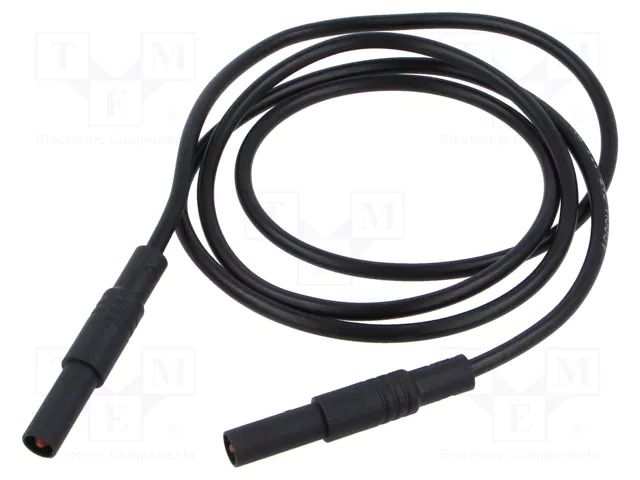 Test lead; 32A; banana plug 4mm,both sides; insulated; Len: 1m HIRSCHMANN T&M MLSGG100/2.5SW