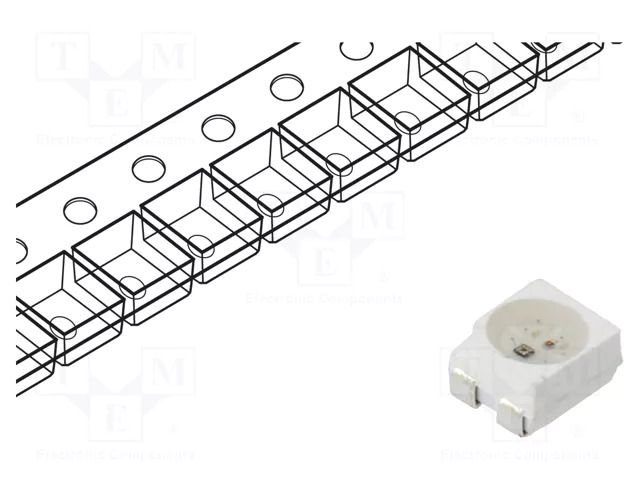 Programmable LED; RGB; SMD; 3528,PLCC4; 3.5÷5.5VDC; 120°; 12mA BRIGHTEK (EUROPE) N0M67S17IC