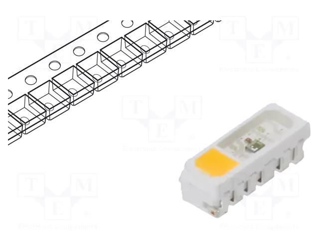 Programmable LED; RGBW; SMD; 3.5÷7.5VDC; 5x1.8x1.6mm; 120°; 12mA BRIGHTEK (EUROPE) N0M67S21ICSV