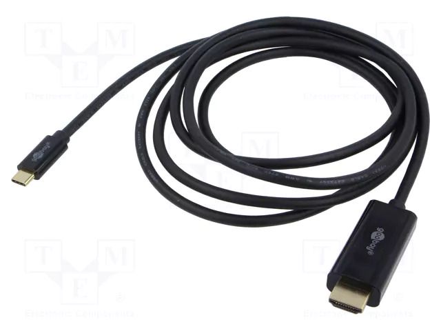 Cable; HDMI plug,USB C plug; PVC; HDCP 2.2,HDMI 2.0,USB 3.1 GOOBAY GOOBAY-75698