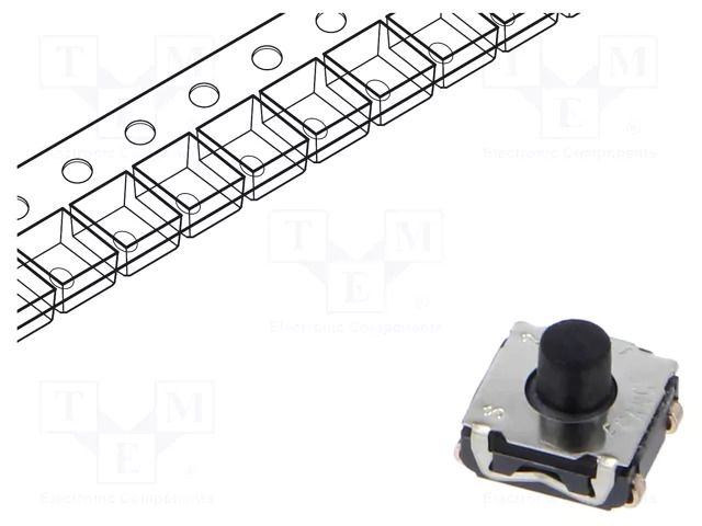 Microswitch TACT; SPST-NO; Pos: 2; 0.05A/32VDC; SMT; none; 6.25N C&K KSC461JST2LFS